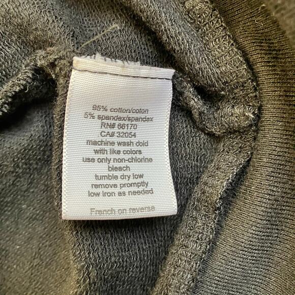 Free People Intimately Sz L Y2K Style Slouchy Hoodie Sweatshirt 3/4 Sleeve Black - Picture 11 of 16